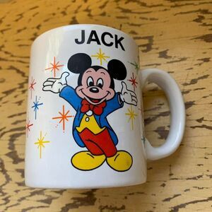 Vintage Disney World JACK Ceramic Mug Mickey Spaceship Earth Cinderella's Castle